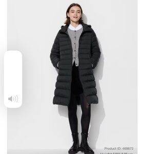 Never Worn - Black down long coat